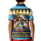 Santa’s Titan Warrior Personalized Kid Polo Shirt Christmas Rugby League Spirit - Aussie Hoodie