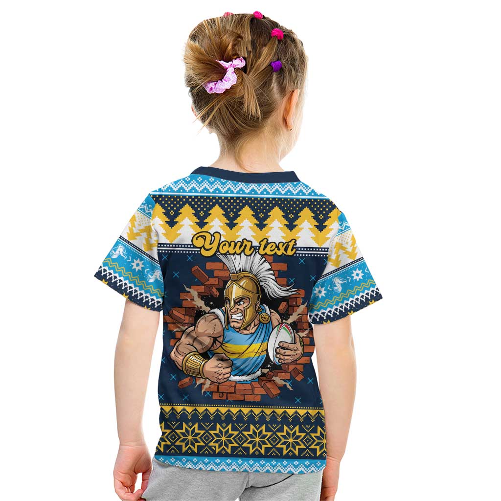 Santa’s Titan Warrior Personalized Kid T Shirt Christmas Rugby League Spirit - Aussie Hoodie