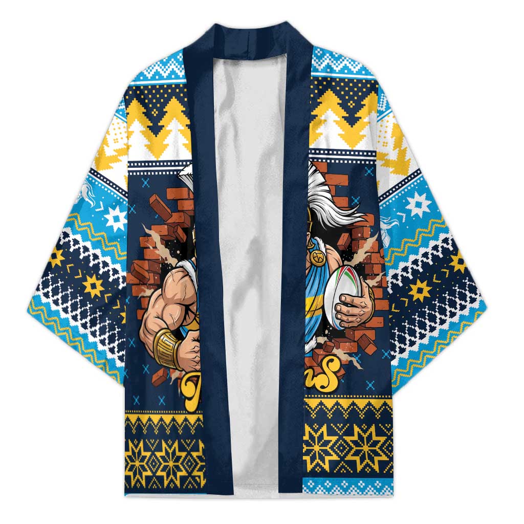 Santa’s Titan Warrior Personalized Kimono Christmas Rugby League Spirit - Aussie Hoodie