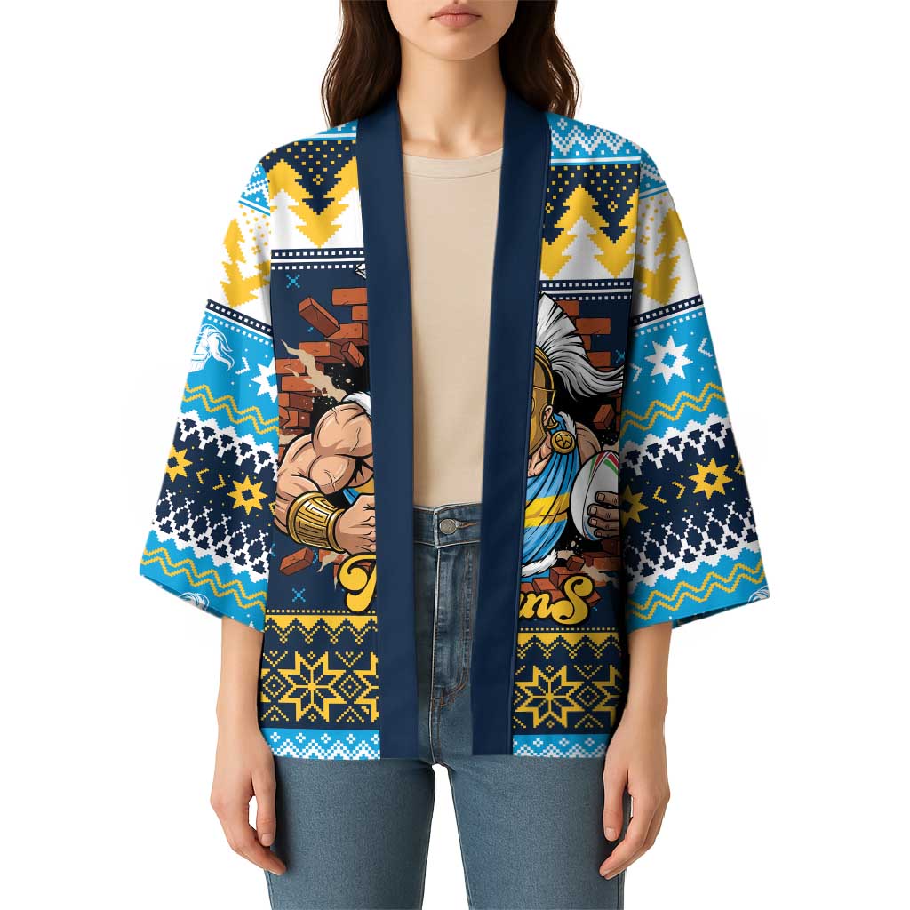 Santa’s Titan Warrior Personalized Kimono Christmas Rugby League Spirit - Aussie Hoodie