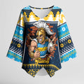 Santa’s Titan Warrior Personalized Kimono Sleeve Blouse Christmas Rugby League Spirit - Aussie Hoodie