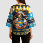 Santa’s Titan Warrior Personalized Kimono Sleeve Blouse Christmas Rugby League Spirit - Aussie Hoodie