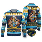 Santa’s Titan Warrior Personalized Ugly Christmas Sweater Christmas Rugby League Spirit - Aussie Hoodie
