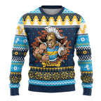 Santa’s Titan Warrior Personalized Ugly Christmas Sweater Christmas Rugby League Spirit - Aussie Hoodie