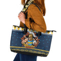 Santa’s Titan Warrior Personalized Leather Tote Bag Christmas Rugby League Spirit - Aussie Hoodie