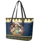 Santa’s Titan Warrior Personalized Leather Tote Bag Christmas Rugby League Spirit - Aussie Hoodie