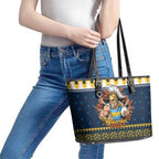 Santa’s Titan Warrior Personalized Leather Tote Bag Christmas Rugby League Spirit - Aussie Hoodie