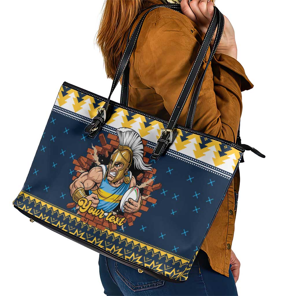 Santa’s Titan Warrior Personalized Leather Tote Bag Christmas Rugby League Spirit - Aussie Hoodie