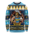 Santa’s Titan Warrior Personalized Long Sleeve Shirt Christmas Rugby League Spirit - Aussie Hoodie
