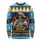 Santa’s Titan Warrior Personalized Long Sleeve Shirt Christmas Rugby League Spirit - Aussie Hoodie