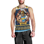 Santa’s Titan Warrior Personalized Men Tank Top Christmas Rugby League Spirit - Aussie Hoodie