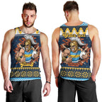 Santa’s Titan Warrior Personalized Men Tank Top Christmas Rugby League Spirit - Aussie Hoodie