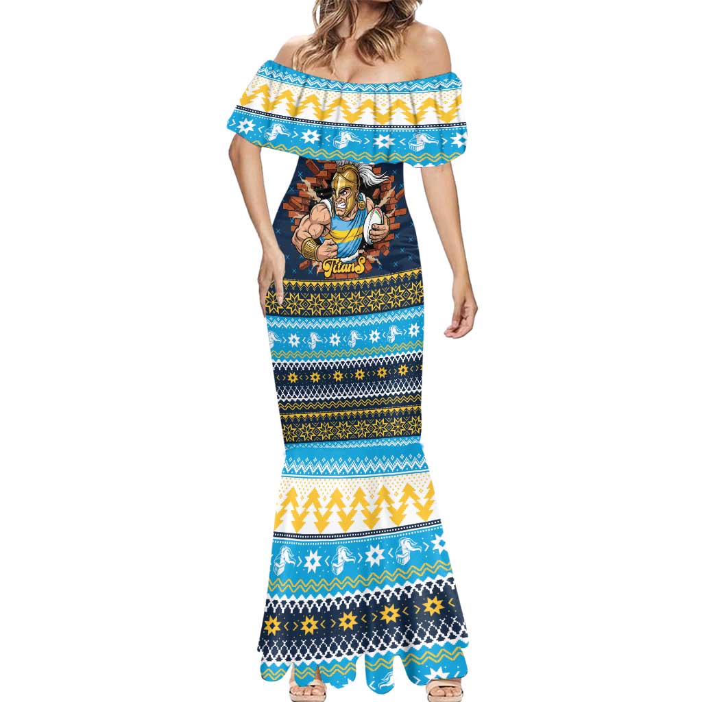 Santa’s Titan Warrior Personalized Mermaid Dress Christmas Rugby League Spirit - Aussie Hoodie