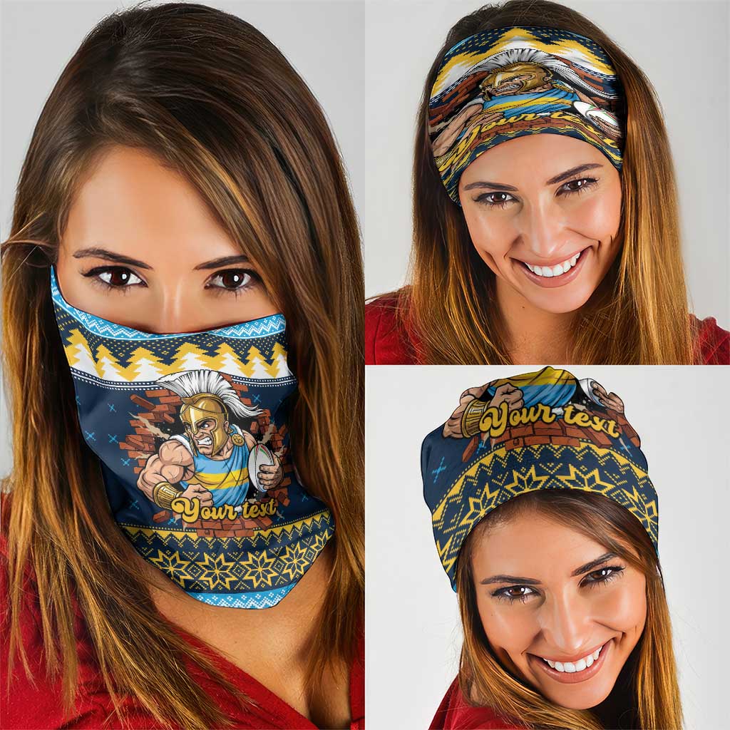 Santa’s Titan Warrior Personalized Neck Gaiter Christmas Rugby League Spirit - Aussie Hoodie
