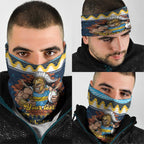 Santa’s Titan Warrior Personalized Neck Gaiter Christmas Rugby League Spirit - Aussie Hoodie