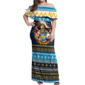 Santa’s Titan Warrior Personalized Off Shoulder Maxi Dress Christmas Rugby League Spirit - Aussie Hoodie