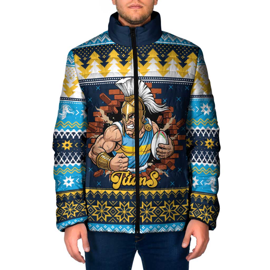 Santa’s Titan Warrior Personalized Padded Jacket Christmas Rugby League Spirit - Aussie Hoodie