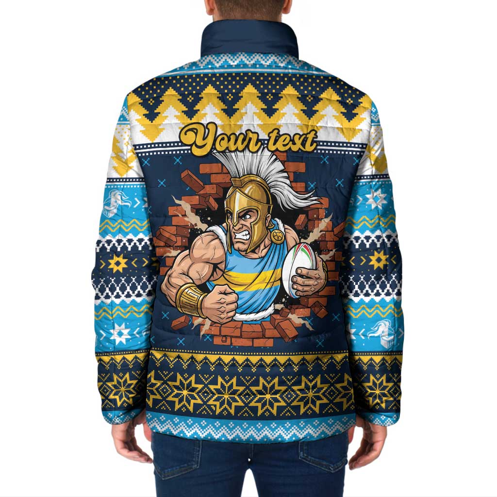 Santa’s Titan Warrior Personalized Padded Jacket Christmas Rugby League Spirit - Aussie Hoodie