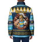 Santa’s Titan Warrior Personalized Padded Jacket Christmas Rugby League Spirit - Aussie Hoodie