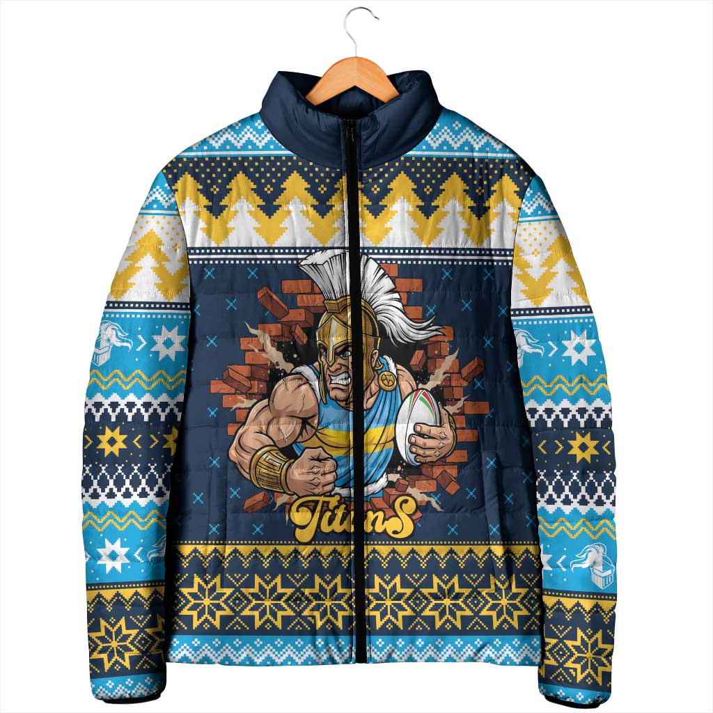 Santa’s Titan Warrior Personalized Padded Jacket Christmas Rugby League Spirit - Aussie Hoodie