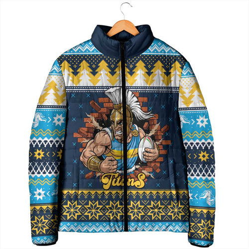 Santa’s Titan Warrior Personalized Padded Jacket Christmas Rugby League Spirit - Aussie Hoodie