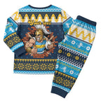 Santa’s Titan Warrior Personalized Christmas Pajama Set Christmas Rugby League Spirit - Aussie Hoodie