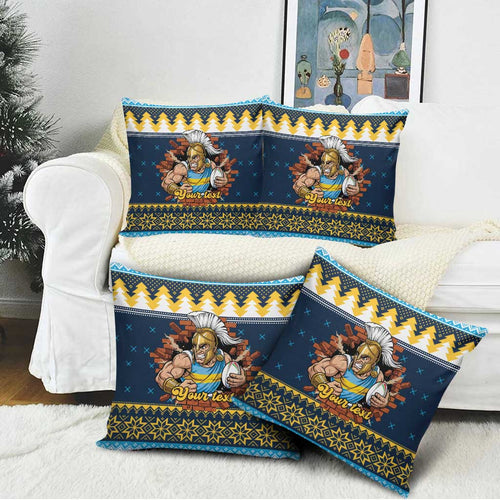 Santa’s Titan Warrior Personalized Pillow Cover Christmas Rugby League Spirit - Aussie Hoodie