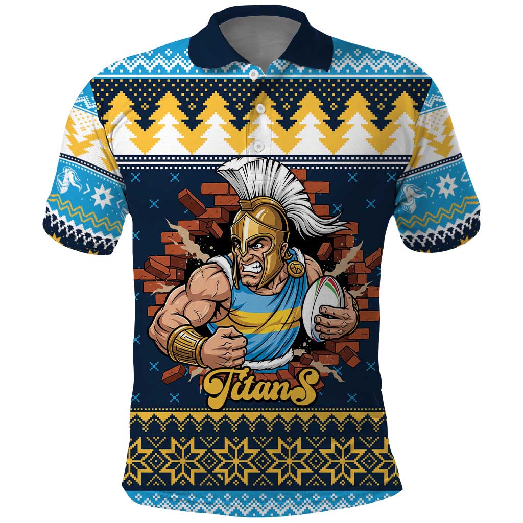 Santa’s Titan Warrior Personalized Polo Shirt Christmas Rugby League Spirit - Aussie Hoodie