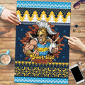 Santa’s Titan Warrior Personalized Puzzle Christmas Rugby League Spirit - Aussie Hoodie