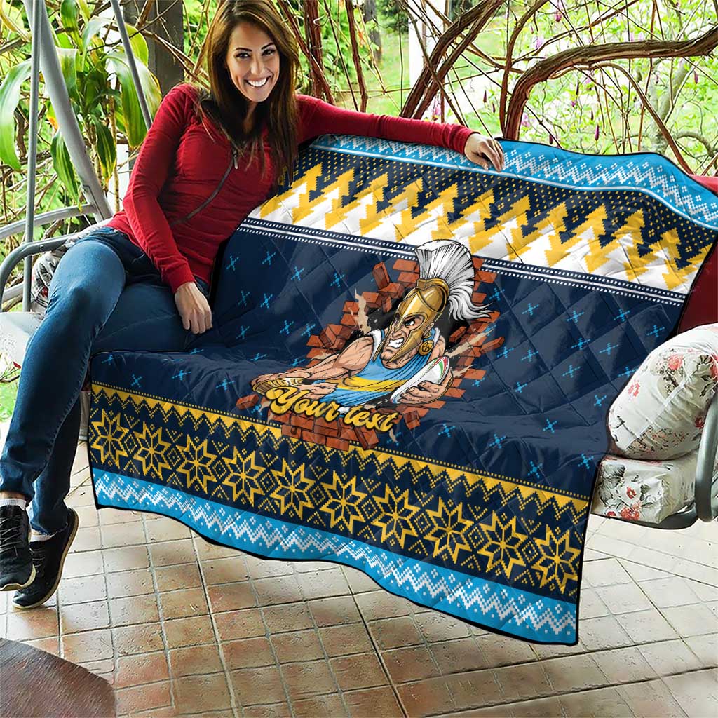 Santa’s Titan Warrior Personalized Quilt Christmas Rugby League Spirit - Aussie Hoodie