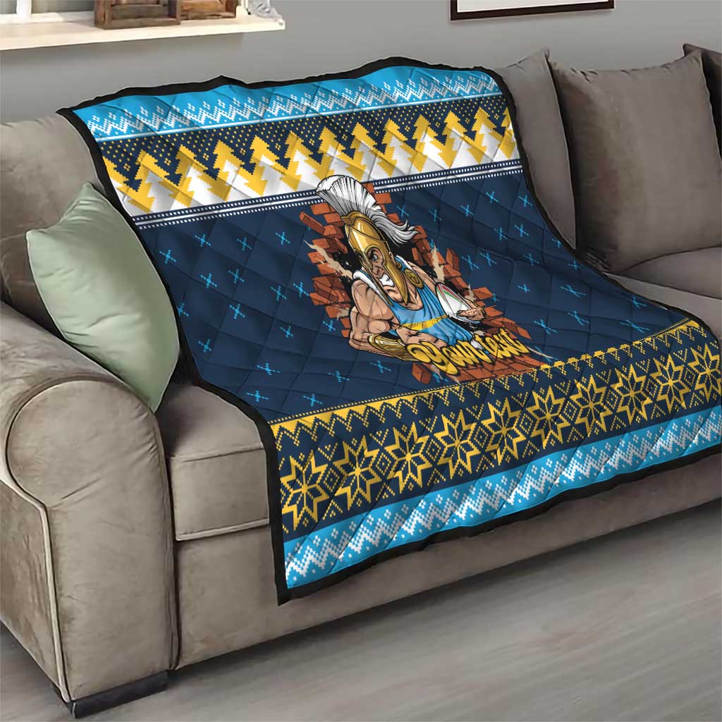 Santa’s Titan Warrior Personalized Quilt Christmas Rugby League Spirit - Aussie Hoodie