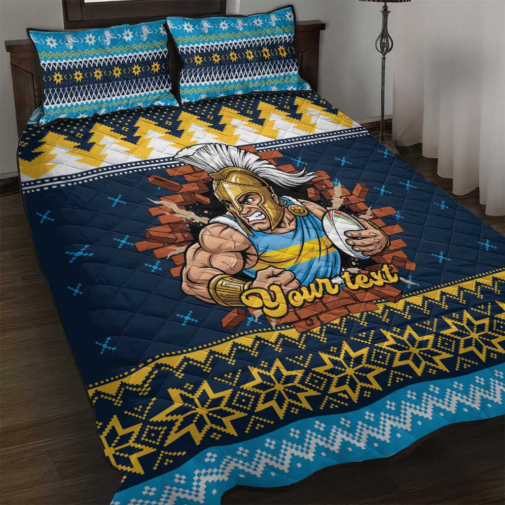 Santa’s Titan Warrior Personalized Quilt Bed Set Christmas Rugby League Spirit - Aussie Hoodie