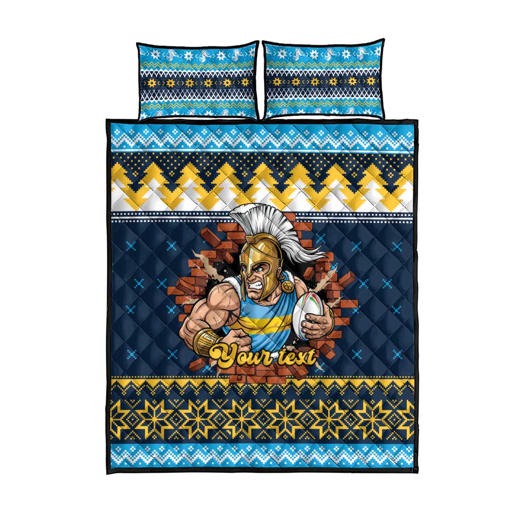 Santa’s Titan Warrior Personalized Quilt Bed Set Christmas Rugby League Spirit - Aussie Hoodie