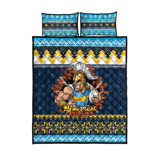 Santa’s Titan Warrior Personalized Quilt Bed Set Christmas Rugby League Spirit - Aussie Hoodie