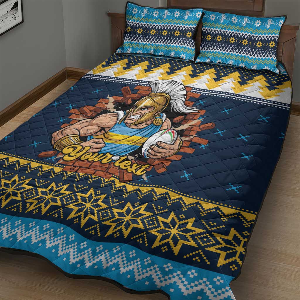 Santa’s Titan Warrior Personalized Quilt Bed Set Christmas Rugby League Spirit - Aussie Hoodie