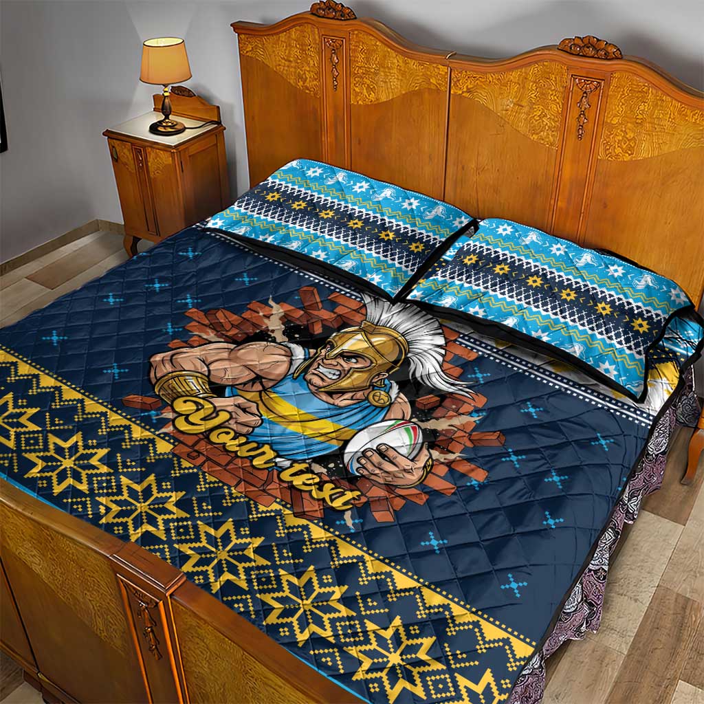 Santa’s Titan Warrior Personalized Quilt Bed Set Christmas Rugby League Spirit - Aussie Hoodie