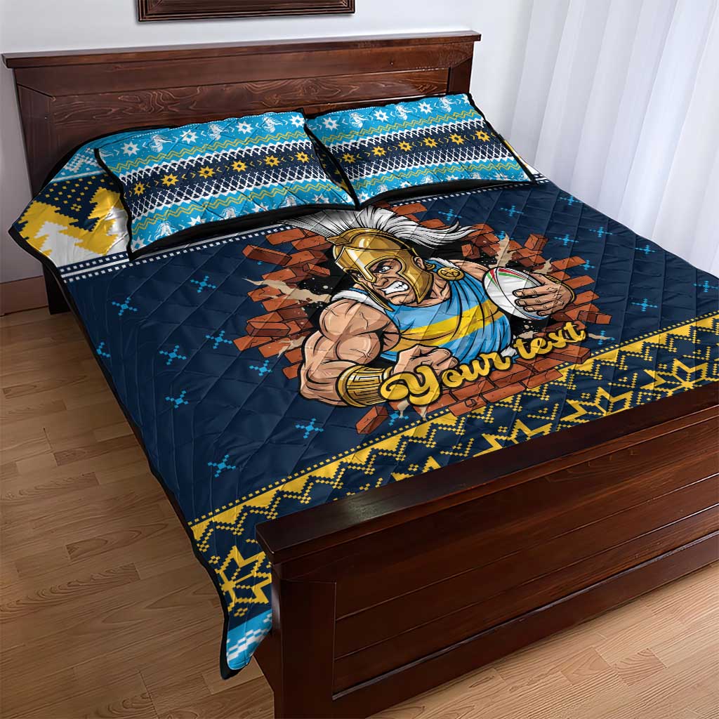 Santa’s Titan Warrior Personalized Quilt Bed Set Christmas Rugby League Spirit - Aussie Hoodie