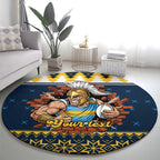 Santa’s Titan Warrior Personalized Round Carpet Christmas Rugby League Spirit - Aussie Hoodie