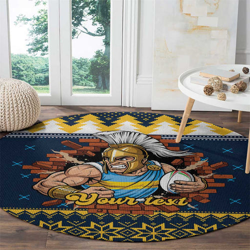 Santa’s Titan Warrior Personalized Round Carpet Christmas Rugby League Spirit - Aussie Hoodie
