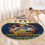 Santa’s Titan Warrior Personalized Round Carpet Christmas Rugby League Spirit - Aussie Hoodie