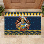 Santa’s Titan Warrior Personalized Rubber Doormat Christmas Rugby League Spirit - Aussie Hoodie