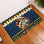 Santa’s Titan Warrior Personalized Rubber Doormat Christmas Rugby League Spirit - Aussie Hoodie
