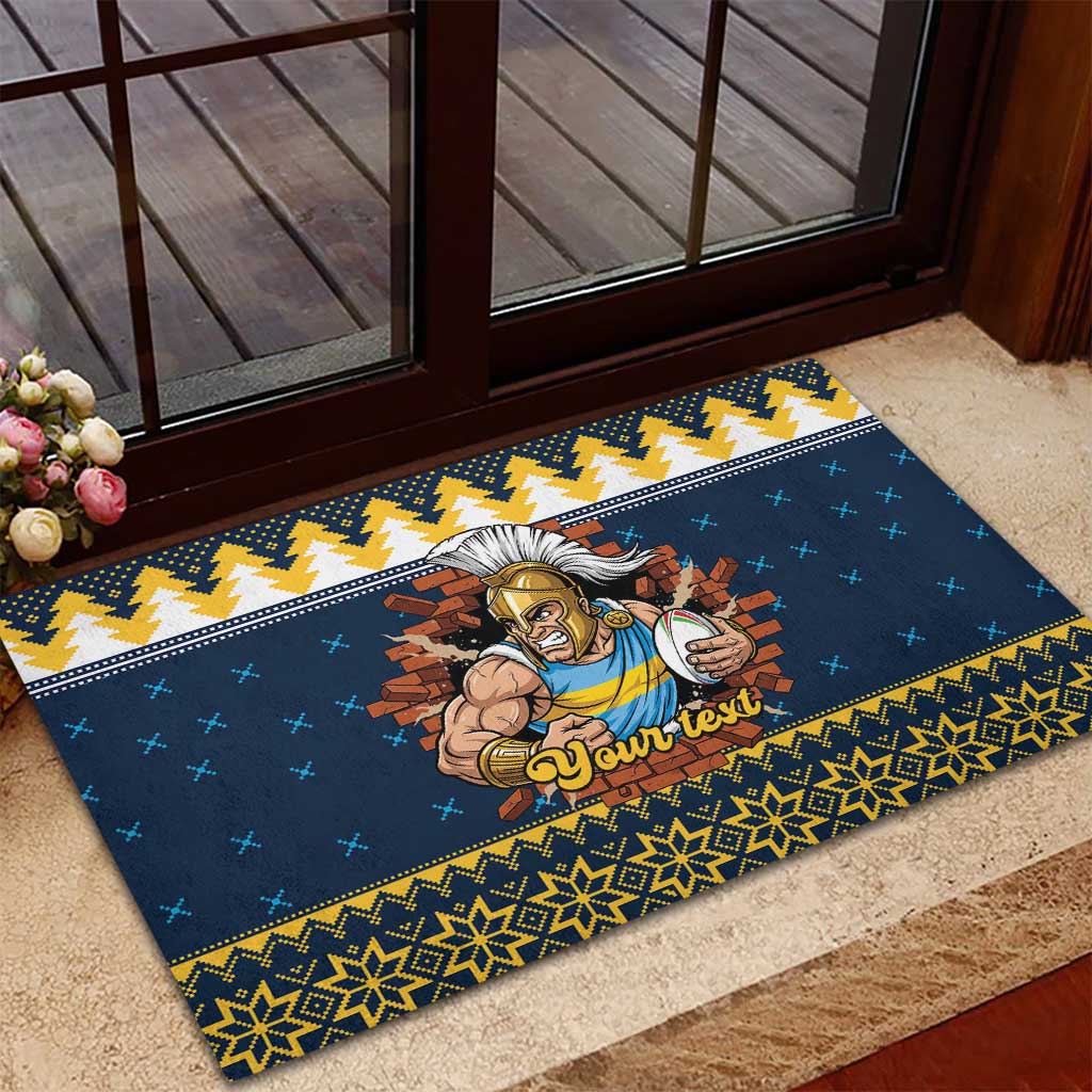 Santa’s Titan Warrior Personalized Rubber Doormat Christmas Rugby League Spirit - Aussie Hoodie