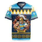Santa’s Titan Warrior Personalized Rugby Jersey Christmas Rugby League Spirit - Aussie Hoodie