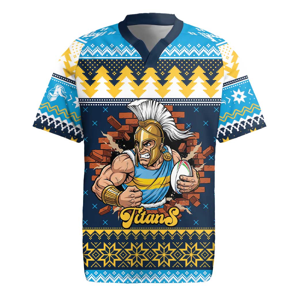 Santa’s Titan Warrior Personalized Rugby Jersey Christmas Rugby League Spirit - Aussie Hoodie