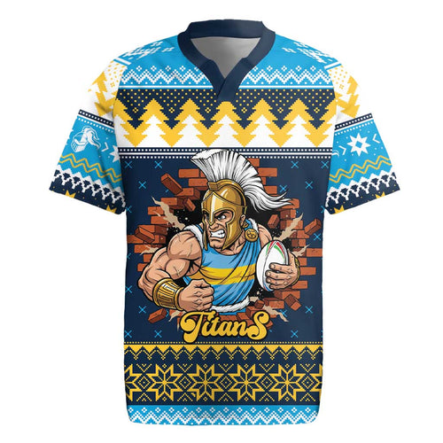 Santa’s Titan Warrior Personalized Rugby Jersey Christmas Rugby League Spirit - Aussie Hoodie
