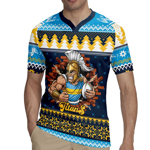 Santa’s Titan Warrior Personalized Rugby Jersey Christmas Rugby League Spirit - Aussie Hoodie