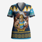Santa’s Titan Warrior Personalized Scrub Top Christmas Rugby League Spirit - Aussie Hoodie