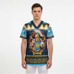 Santa’s Titan Warrior Personalized Scrub Top Christmas Rugby League Spirit - Aussie Hoodie