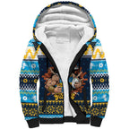 Santa’s Titan Warrior Personalized Sherpa Hoodie Christmas Rugby League Spirit - Aussie Hoodie